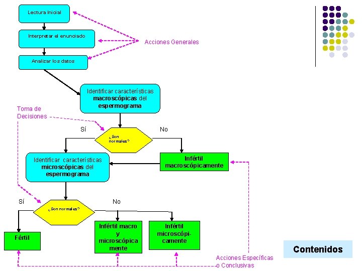 Lectura Inicial Interpretar el enunciado Acciones Generales Analizar los datos Identificar características macroscópicas del