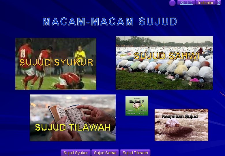 SK-KD SUJUD SYUKUR SUJUD SAHWI Sujud ? Keajaiban Sujud SUJUD TILAWAH Sujud Syukur Sujud