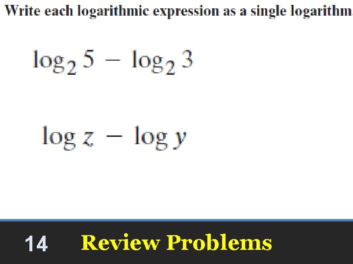 14 Review Problems 14 Review Problems