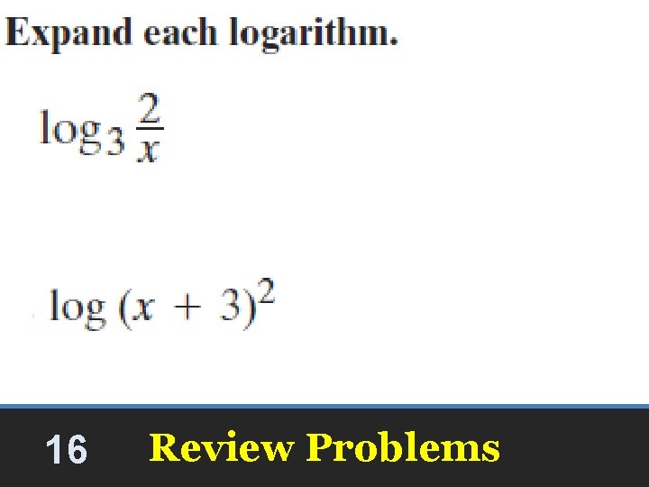 16 Review Problems 16 Review Problems
