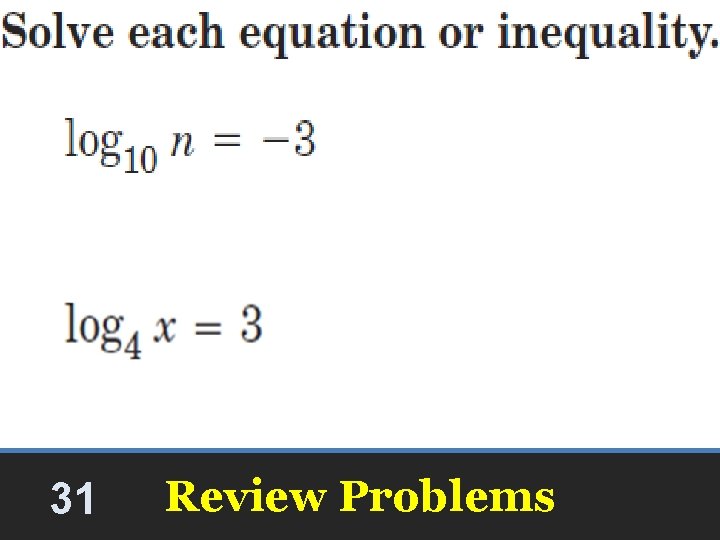 x=64 31 Review Problems x=64 31 Review Problems