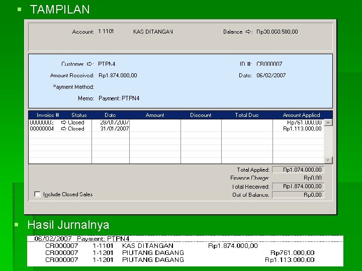 § TAMPILAN § Hasil Jurnalnya 