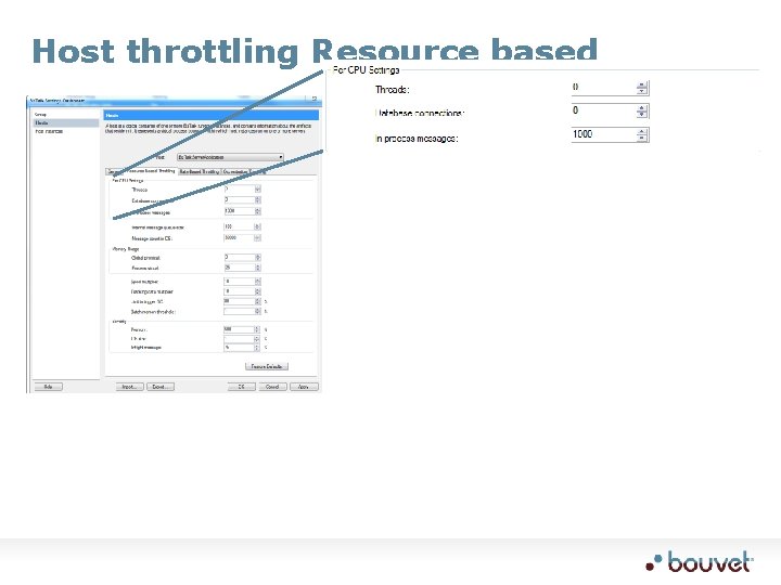 Host throttling Resource based 