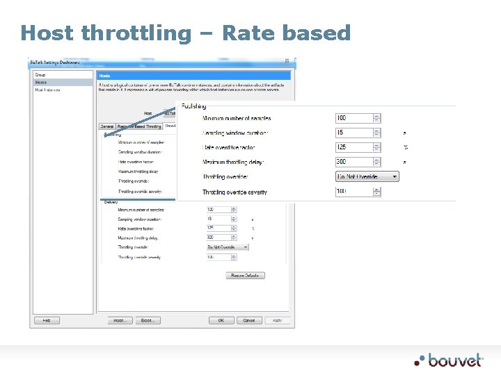 Host throttling – Rate based 