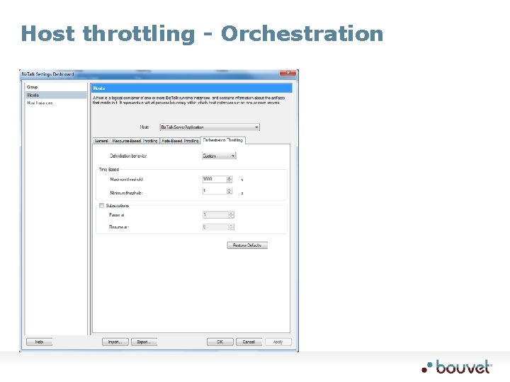 Host throttling - Orchestration 