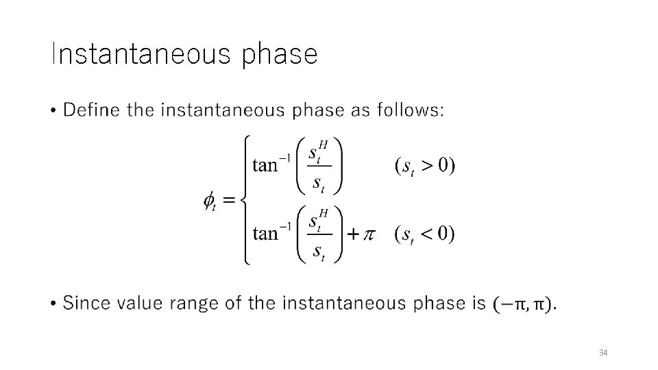 Instantaneous phase • 34 