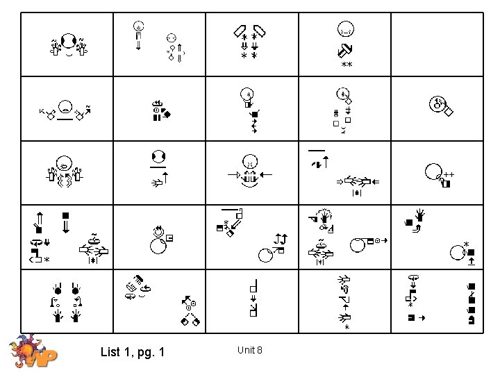 List 1, pg. 1 Unit 8 