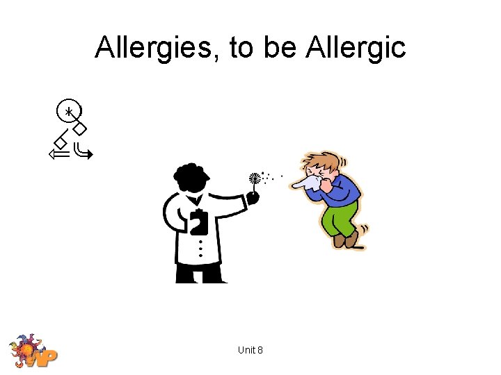 Allergies, to be Allergic Unit 8 