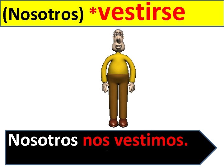 (Nosotros) *vestirse Nosotros nos vestimos. . 