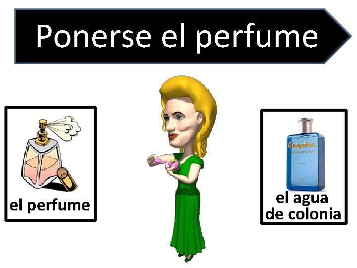 Ponerse el perfume el agua de colonia 