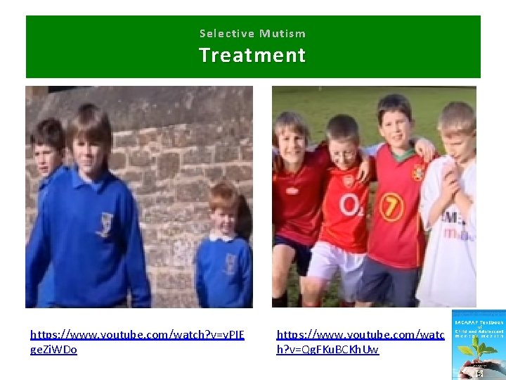 Selective Mutism Treatment https: //www. youtube. com/watch? v=y. PIE ge. Zi. WDo https: //www.