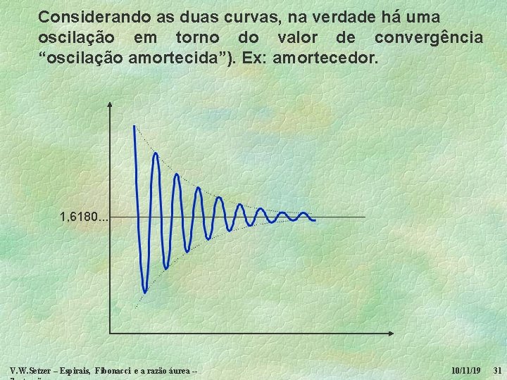 Considerando as duas curvas, na verdade há uma oscilação em torno do valor de