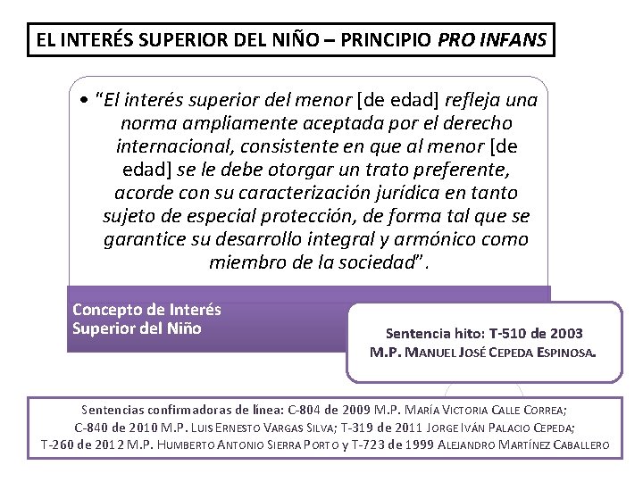 EL INTERÉS SUPERIOR DEL NIÑO – PRINCIPIO PRO INFANS • “El interés superior del