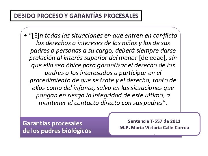 DEBIDO PROCESO Y GARANTÍAS PROCESALES • “[E]n todas las situaciones en que entren en