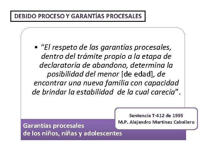 DEBIDO PROCESO Y GARANTÍAS PROCESALES • “El respeto de las garantías procesales, dentro del