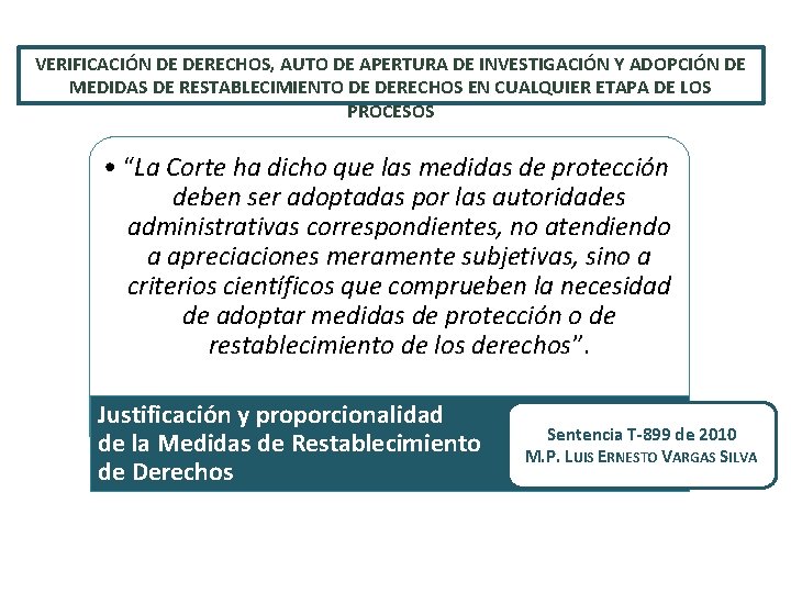 VERIFICACIÓN DE DERECHOS, AUTO DE APERTURA DE INVESTIGACIÓN Y ADOPCIÓN DE MEDIDAS DE RESTABLECIMIENTO