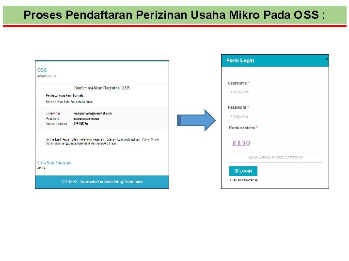 Proses Pendaftaran Perizinan Usaha Mikro Pada OSS : 