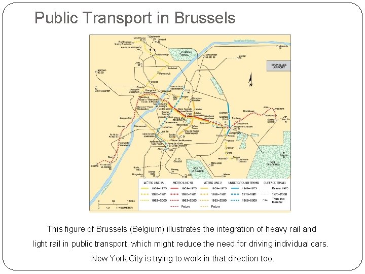 Public Transport in Brussels This figure of Brussels (Belgium) illustrates the integration of heavy