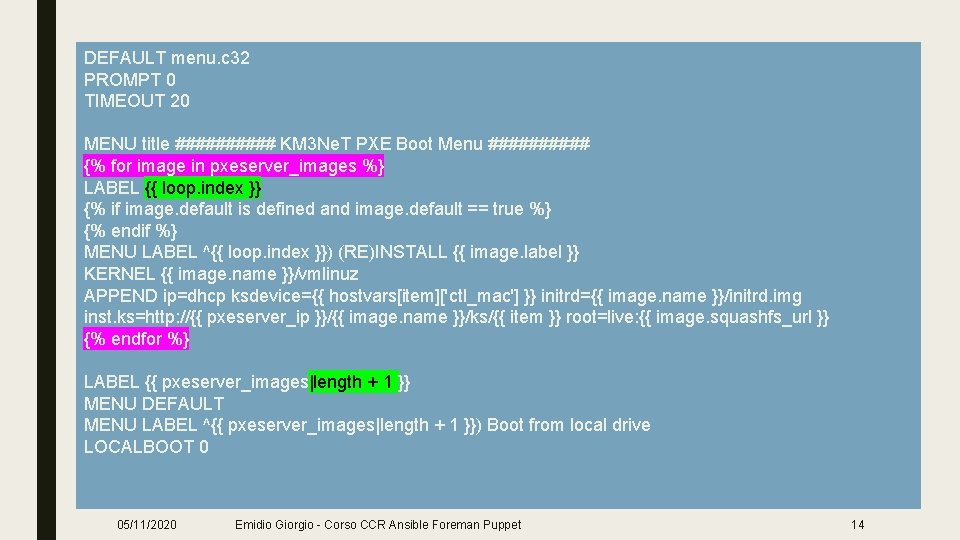DEFAULT menu. c 32 PROMPT 0 TIMEOUT 20 MENU title ##### KM 3 Ne.