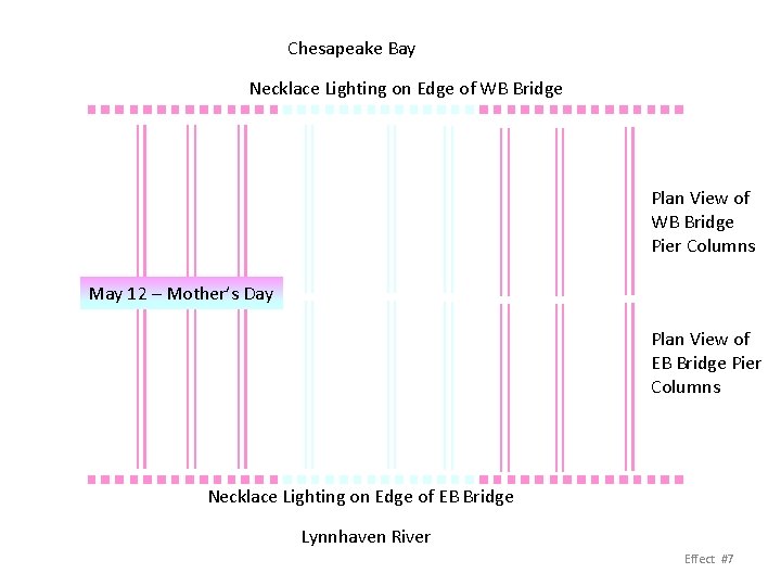 Chesapeake Bay Necklace Lighting on Edge of WB Bridge Plan View of WB Bridge