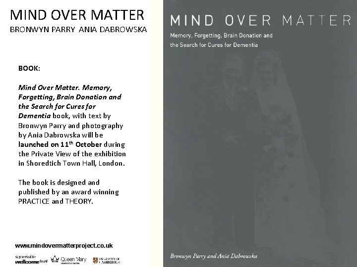 MIND OVER MATTER BRONWYN PARRY ANIA DABROWSKA BOOK: Mind Over Matter. Memory, Forgetting, Brain