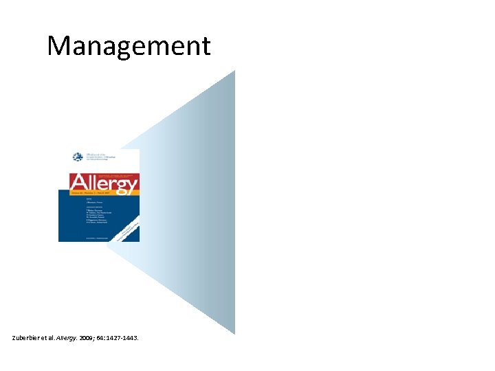 Management Zuberbier et al. Allergy. 2009; 64: 1427 -1443. 
