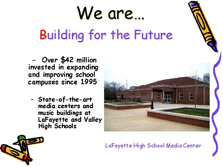 We are… Building for the Future - Over $42 million invested in expanding and