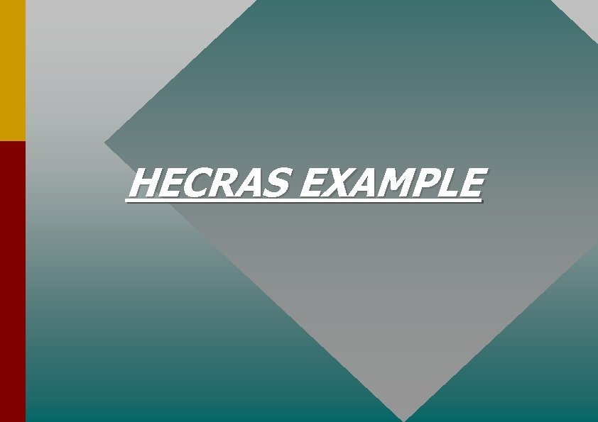 HECRAS EXAMPLE 