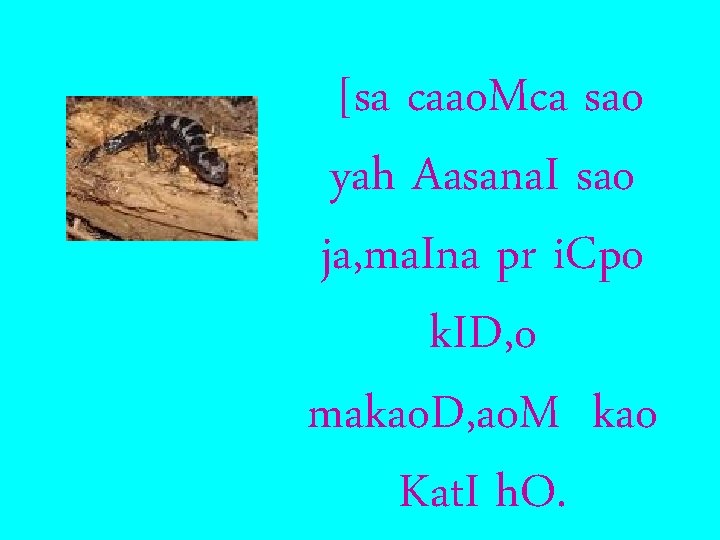 [sa caao. Mca sao yah Aasana. I sao ja, ma. Ina pr i. Cpo