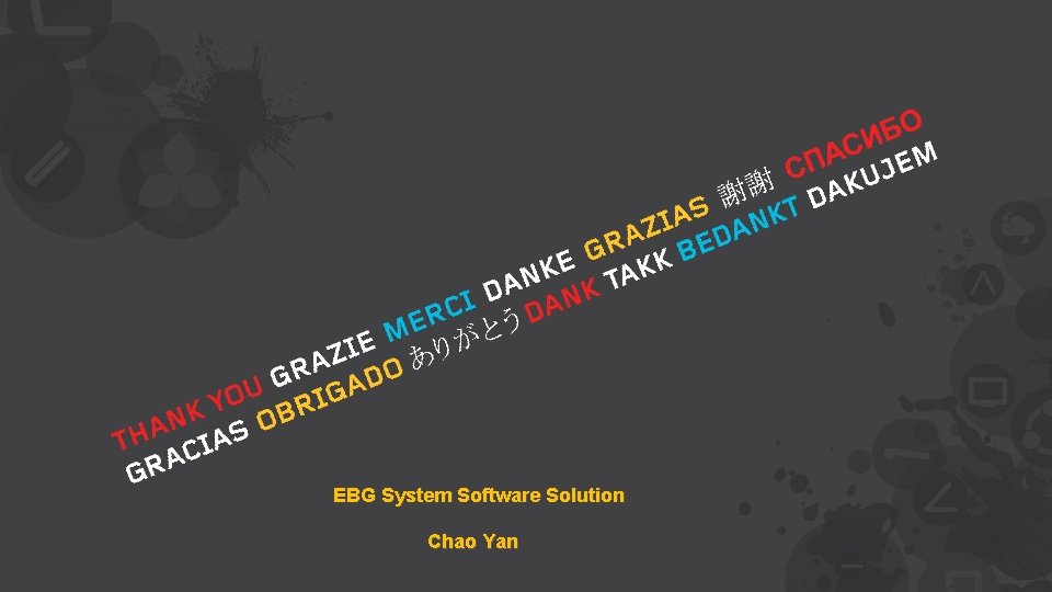 EBG System Software Solution Chao Yan EBG System Software Solution Chao Yan