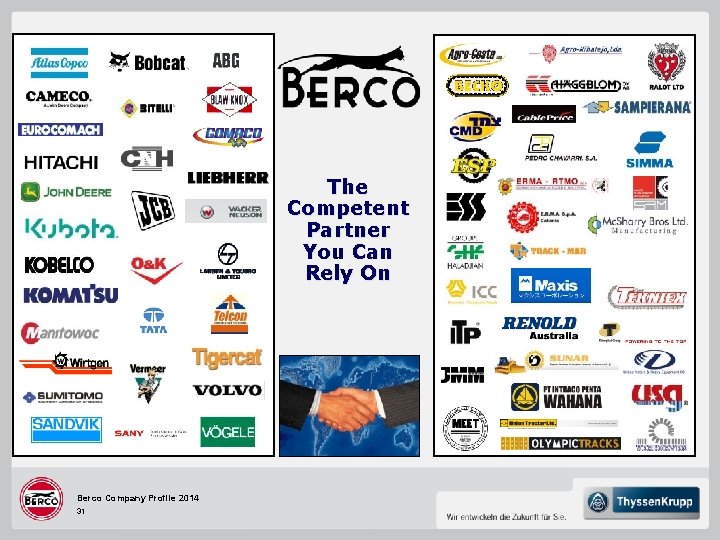 The Competent Partner You Can Rely On Berco Company Profile 2014 31 