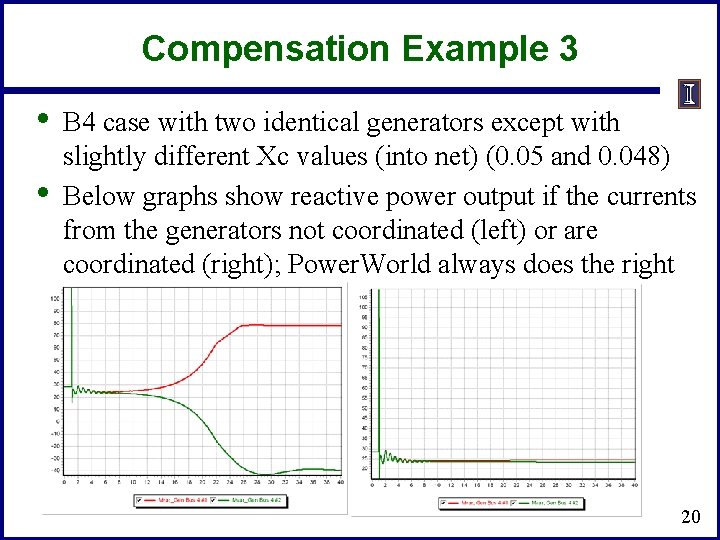 Compensation Example 3 • • B 4 case with two identical generators except with