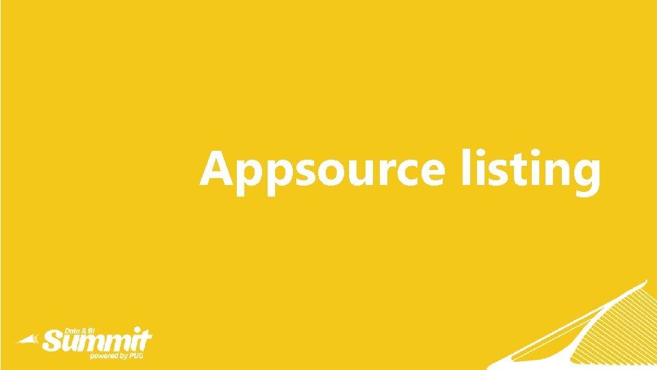 Appsource listing 