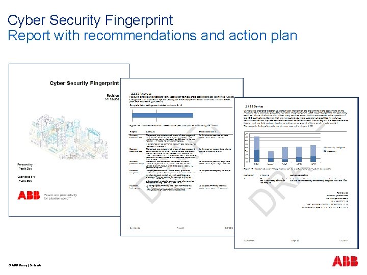 Cyber Security Fingerprint Report with recommendations and action plan © ABB Group | Slide