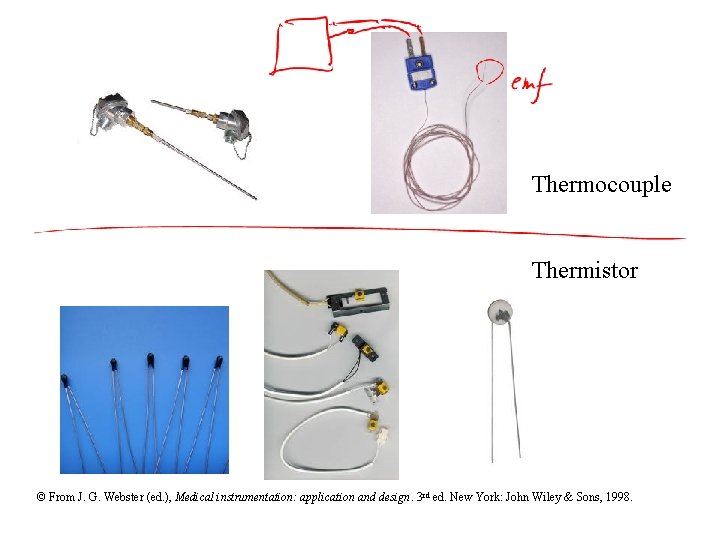 Thermocouple Thermistor © From J. G. Webster (ed. ), Medical instrumentation: application and design.