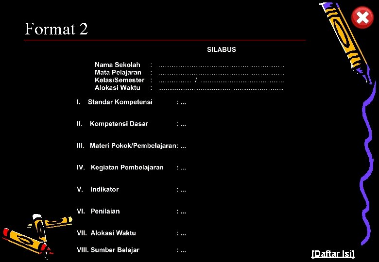 Format 2 Pusat Kurikulum - Balitbang Depdiknas 10 [Daftar Isi] 