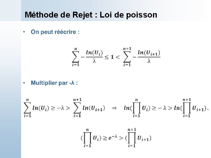 Méthode de Rejet : Loi de poisson 