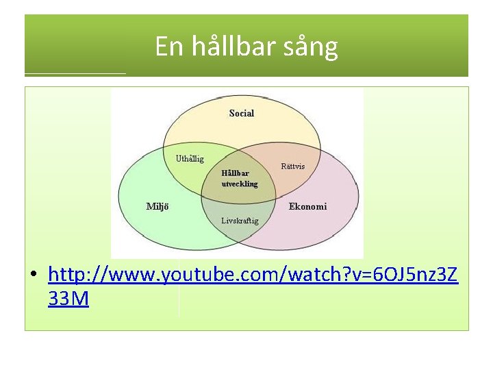 En hållbar sång • http: //www. youtube. com/watch? v=6 OJ 5 nz 3 Z