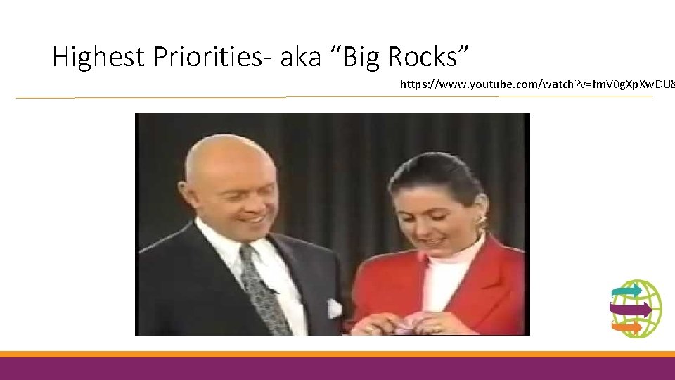 Highest Priorities- aka “Big Rocks” https: //www. youtube. com/watch? v=fm. V 0 g. Xp.