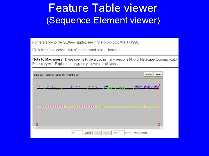 Feature Table viewer (Sequence Element viewer) 