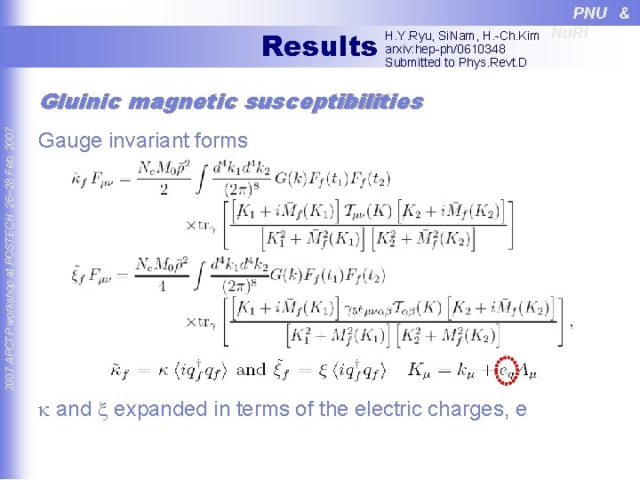 Results H. Y. Ryu, Si. Nam, H. -Ch. Kim arxiv: hep-ph/0610348 Submitted to Phys.