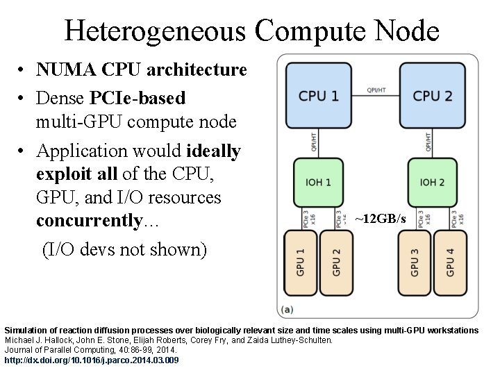 Heterogeneous Compute Node • NUMA CPU architecture • Dense PCIe-based multi-GPU compute node • Heterogeneous Compute Node • NUMA CPU architecture • Dense PCIe-based multi-GPU compute node •