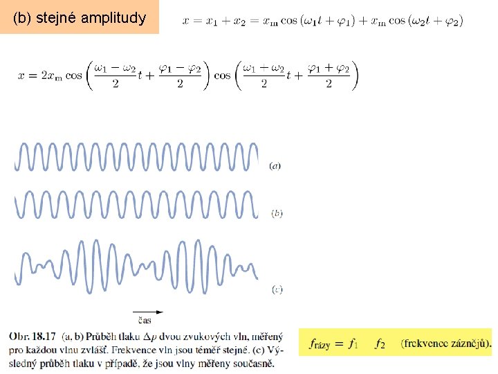 (b) stejné amplitudy 