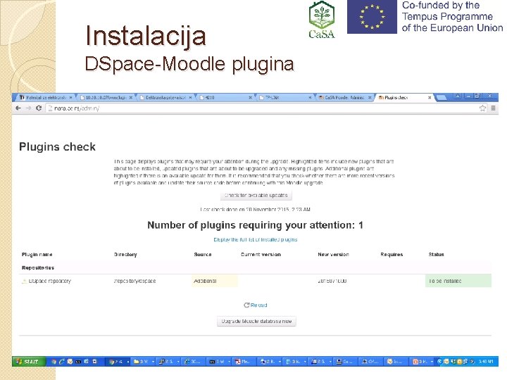 Instalacija DSpace-Moodle plugina 