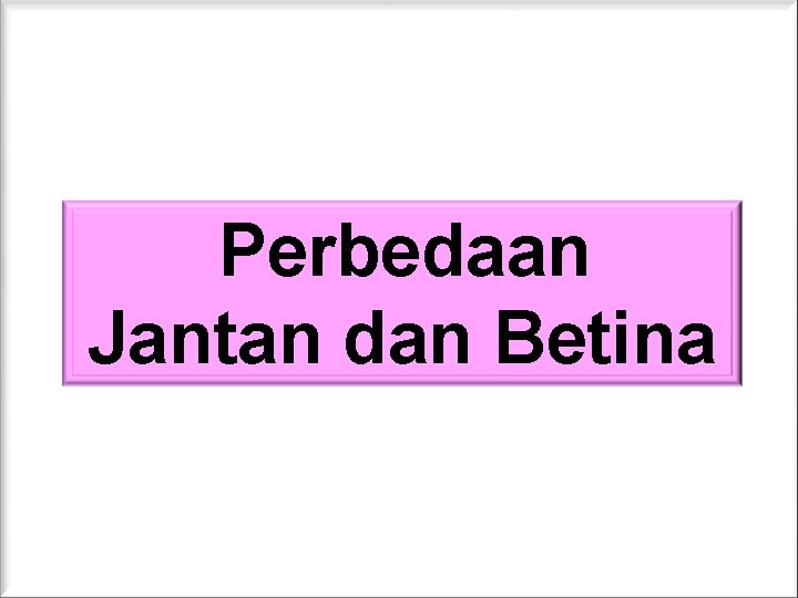 Perbedaan Jantan dan Betina 