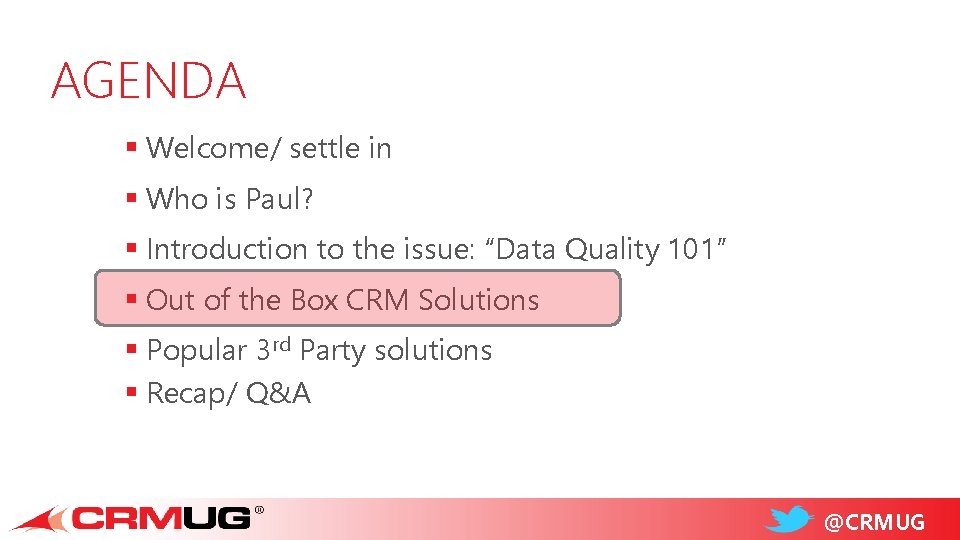 AGENDA § Welcome/ settle in § Who is Paul? § Introduction to the issue: