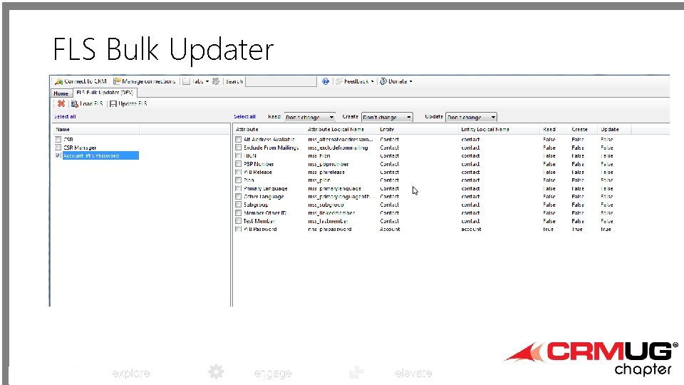 FLS Bulk Updater explore engage elevate 