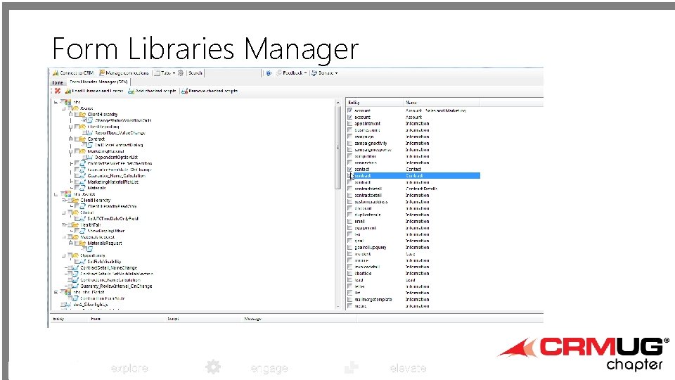 Form Libraries Manager explore engage elevate 