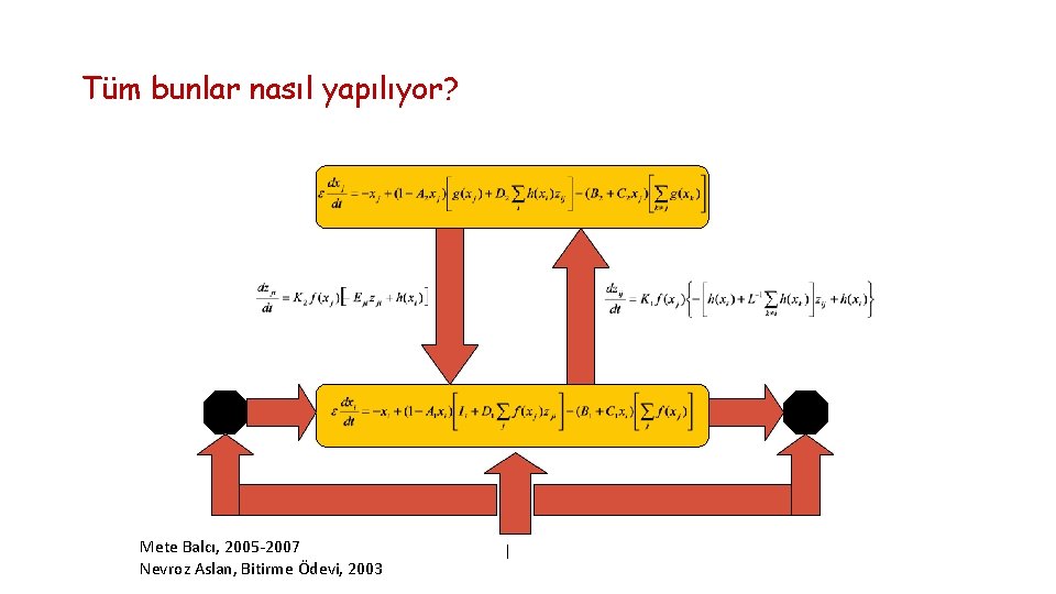 Tüm bunlar nasıl yapılıyor? Mete Balcı, 2005 -2007 Nevroz Aslan, Bitirme Ödevi, 2003 I