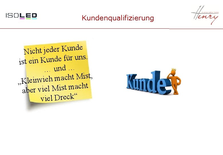 Kundenqualifizierung e d n u K r e d e j t h c